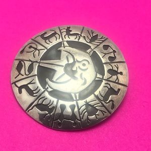 Beautiful 925 Silver Pin/Pendant Zodiac STERLING